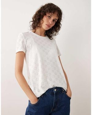 Jdy Jersey Broderie T-Shirt - White