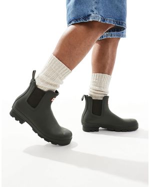 HUNTER Original - bottes chelsea en caoutchouc - kaki - Noir