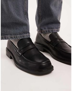 SEQWL Square Toe Loafers - Black