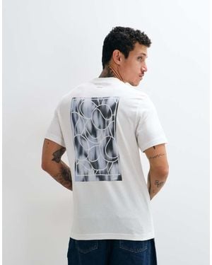 Lacoste T-Shirt Met Korte Mouwen En Tennisbalprint Op De Achterkant - Wit