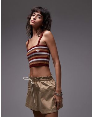 adidas Originals x asos – gestreiftes trägertop aus strickstoff - Mehrfarbig