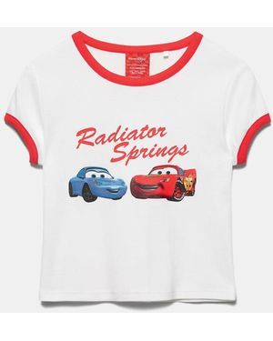 Pull&Bear Cars Ribbed T-shirt - Grey