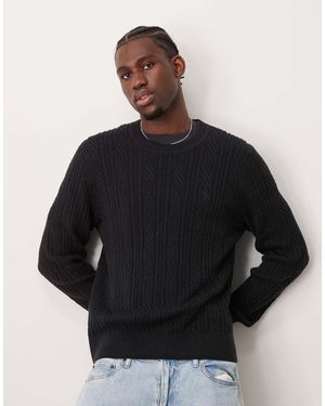 Abercrombie & Fitch Maglione Lavorato A Trecce - Nero