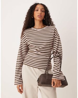 ASOS – weiches, langärmliges shirt - Braun