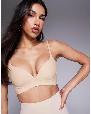 Bye Bra Push Up Padded Plunge Wire Free Smoothing Bra - Black