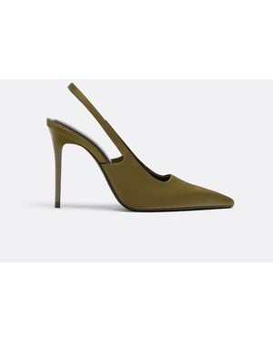 Stradivarius Slingback Schoenen Met Hak - Groen