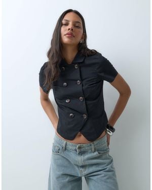 Cotton On Trenchhemd mit knopfleiste - Schwarz
