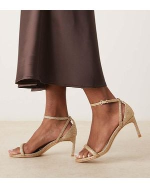 Glamorous Barely There Heeled Sandals - Brown