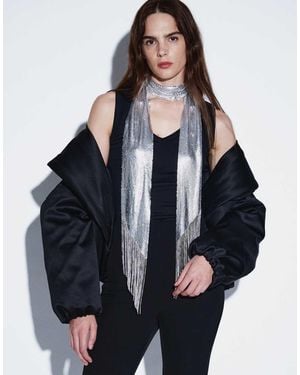 ASOS Smalle Sjaal Met Strassfranje - Blauw