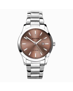 Sekonda – taylor – damenuhr mit em zifferblatt mit 37 mm durchmesser und edelstahlarmband - Weiß