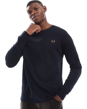 Fred Perry Long Sleeve Twin Tipped T-shirt - Blue