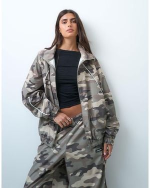 Collusion Nylon Track Top - Gray