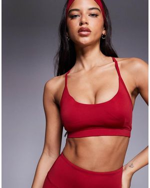 4505 Icon Active Light Support Sports Bra With Adjustable Straps - Red