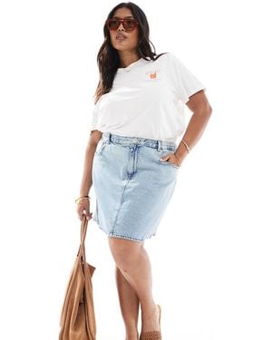 ONLY A-line Denim Mini Skirt - Blue