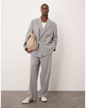 ASOS Wide Leg Suit Trousers - Grey