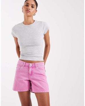 JJXX Seville Loose Denim Shorts - Pink