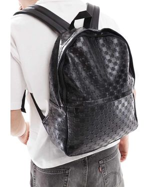 ASOS Mochila Negra Con Diseño En Relieve De - Negro