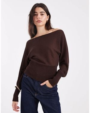 Cotton On Long Sleeve Cotton Batwing Knit - Blue
