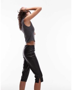 ASOS Pu Capri - Black