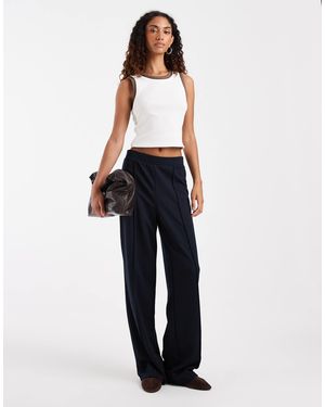 ONLY Pantalon large tall en marine - Bleu