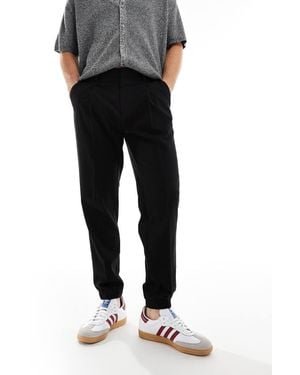 ASOS Tapered Smart Trousers With jogger Cuff - Black