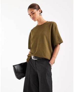 ASOS Textured Jersey Oversized T-Shirt - Green