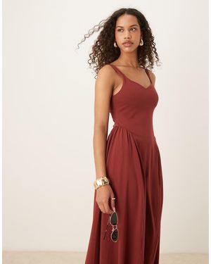 ASOS Summer Maxi Dress With Full Skirt - Red