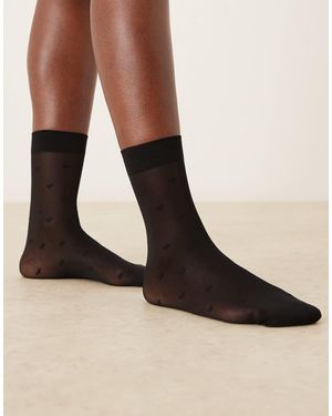 Accessorize – transparente socken - Natur