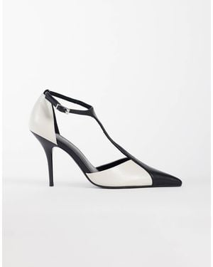ASOS Prize T Bar Stiletto High Court Shoes - Metallic