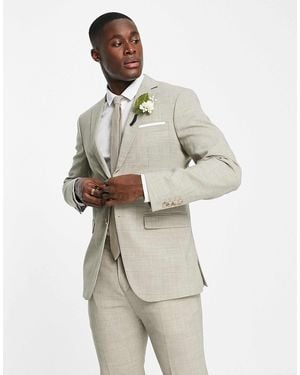 SELECTED Linen Mix Suit Jacket - White