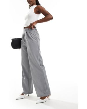 New Look Pantalon large à enfiler - Gris