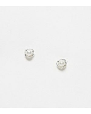 Kingsley Ryan Sterling Pearl Stud Earrings - White