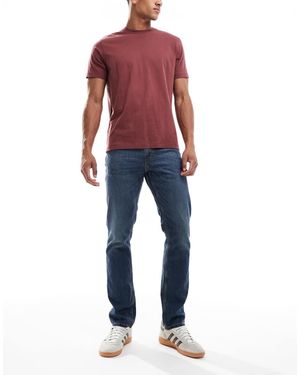 Levi's Vaqueros De Corte Slim Con Lavado Vintage Oscuro 511 De -Azul Marino - Rojo