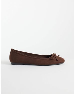 New Look Ballerina aus velourslederimitat - Weiß