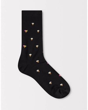 Paul Smith Ice Cream Print Socks - Black