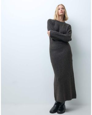 Vero Moda Soft O-neck Knitted Maxi Dress - Multicolour
