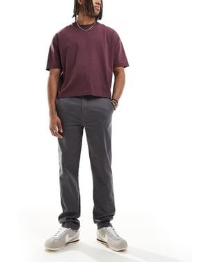 Threadbare 'Laurito' Cotton Regular Fit Chino Trousers With Stretch - Red