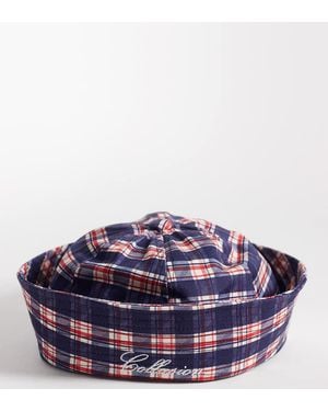 Collusion Embroidered Sailor Cap - Blue