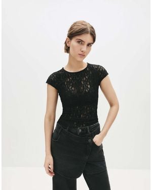 Pull&Bear – spitzen-oberteil - Weiß