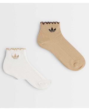 adidas Originals Set Van 2 Paar Enkelsokken Met Ruches - Wit