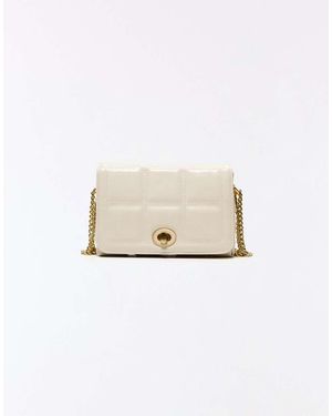 Bershka Mini Quilted Leather Effect Bag - White