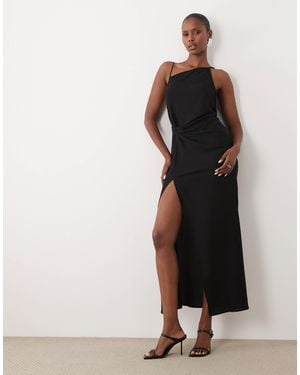 ASOS Cami Midaxi Dress With Draped Detailing - Black