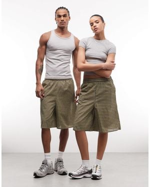 Collusion Unisex Longline Short - Green