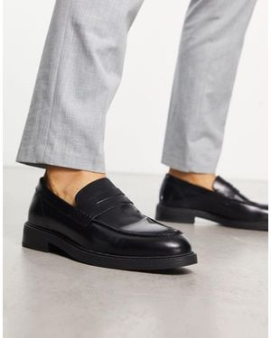 SELECTED Leather Loafer - Black