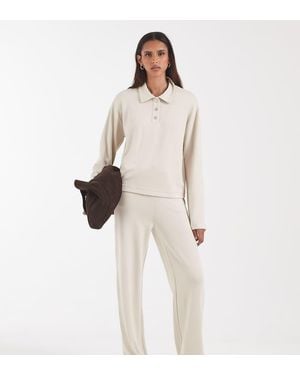 Vero Moda Conjunto De Jogger De Pernera Ancha Con Cintura Anudada Y Tacto Suave En Crema-Blanco - Neutro