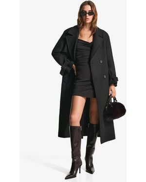 Bershka Robe drapée à bretelles façon chaîne - Noir