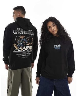 PRNT X Wu-Tang Clan Chessboxin Relaxed Relaxed Fit Hoody - Black