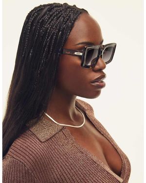 Quay Gafas De Sol Efecto Carey Rectangulares Con Lentes Ahumadas Talk Show De Quay - Marrón