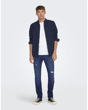 Only & Sons Slim-Fit Jeans Van Denim - Blauw