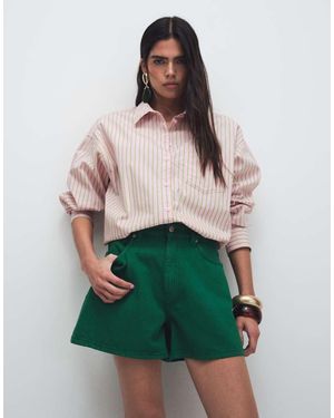 ASOS Denim Longer A Line Short - Green